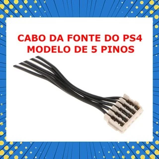 Cabo De Força Da Fonte Ps4 Playstation 4 Com 5 Pinos Testado