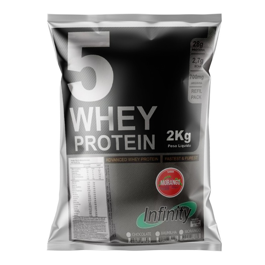 Whey 5w 2kg – Infinity Labs Wey – Morango