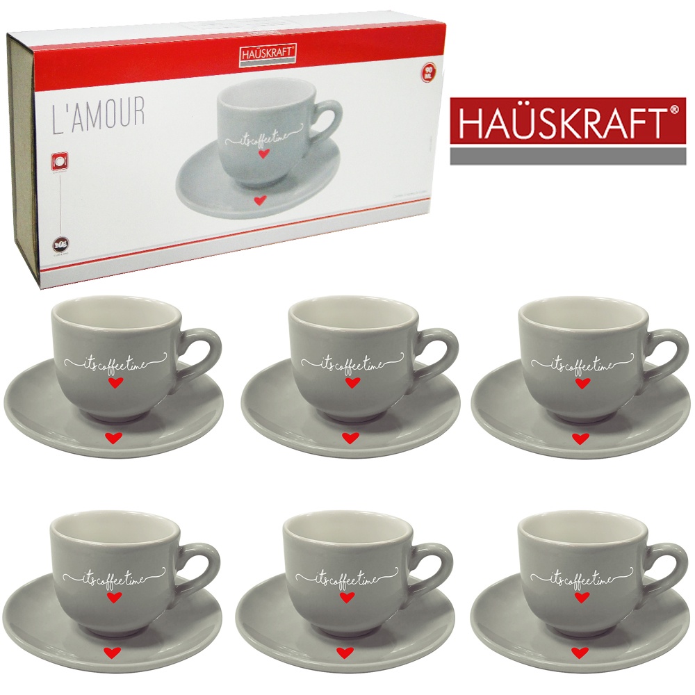 Jogo De Xícaras Para Chá Café Grande 160 Ml 12 Peças Fina Porcelana  Hauskraft Cor Vermelho - Maravilhas da China - Tem tudo o que você imagina