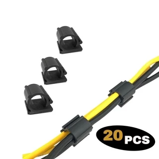 Organizador de fios e cabos kit com 20 unidades