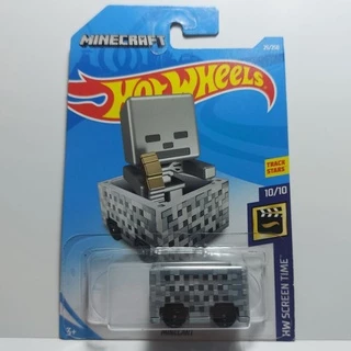 Minecart Hw Screen Time 10/10 Minecraft Hot Wheels 2019 Miniatura 1/64