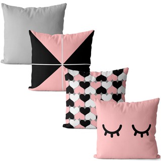 Kit 4 capas de almofadas decorativas sleep