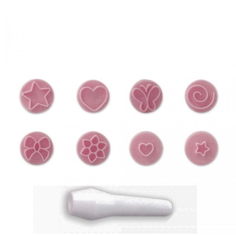 Kit Carimbos Essenciais Rosa Bebê - Blue Star