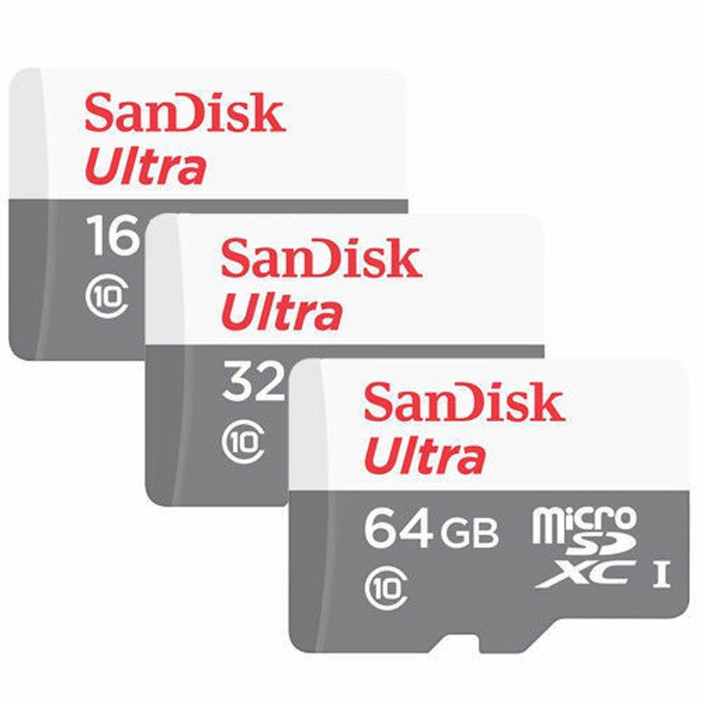 Cartão SD SanDisk Ultra ***ORIGINAL*** 128GB / 64GB / 32GB / 16GB ...