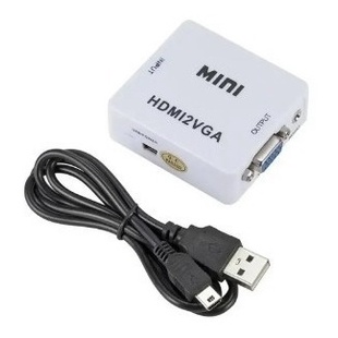 Conversor Adaptador Hdmi 2 Vga - Hdmi X Vga/ Pronta Entrega