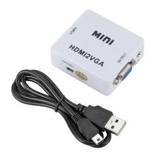 Conversor Adaptador Hdmi 2 Vga - Hdmi X Vga/ Pronta Entrega