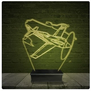 Led Luminária Acrílico Abajur - Avião 14