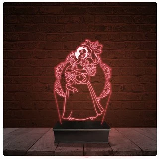 Abajur Luminária Acrílico Led - Branca de neve 01