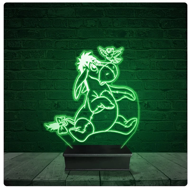 Luminária Abajur Acrílico Led - Ió Ursinho Pooh