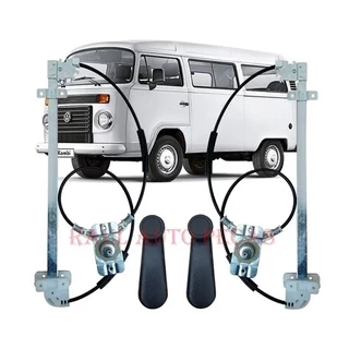 Kit com 2 Maquinas de Vidro Mais Manivelas Reguladoras da Kombi Modelos 2007 2008 2009 2010 2011