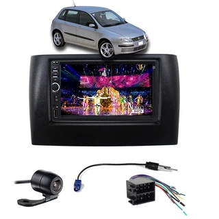 Central Multimidia +Moldura Fiat Stilo + Cam + Chicote + Antena
