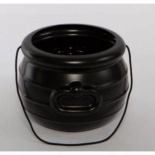Caldeirão de Bruxa Plástico Preto Halloween