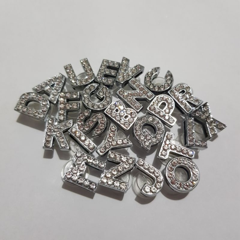 Pins/Jibbitz para Crocs Letras Alfabeto Strass Brilho | Shopee Brasil