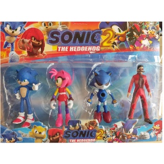 Cartela kit com brinquedos bonecos do Sonic Filme