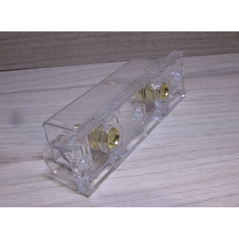 Portafusibile Per Auto Audio ANL In Oro – Ingressi 0/4/8 AWG, Scatola Fusibile Trasparente, Bullone Ad Alta Corrente