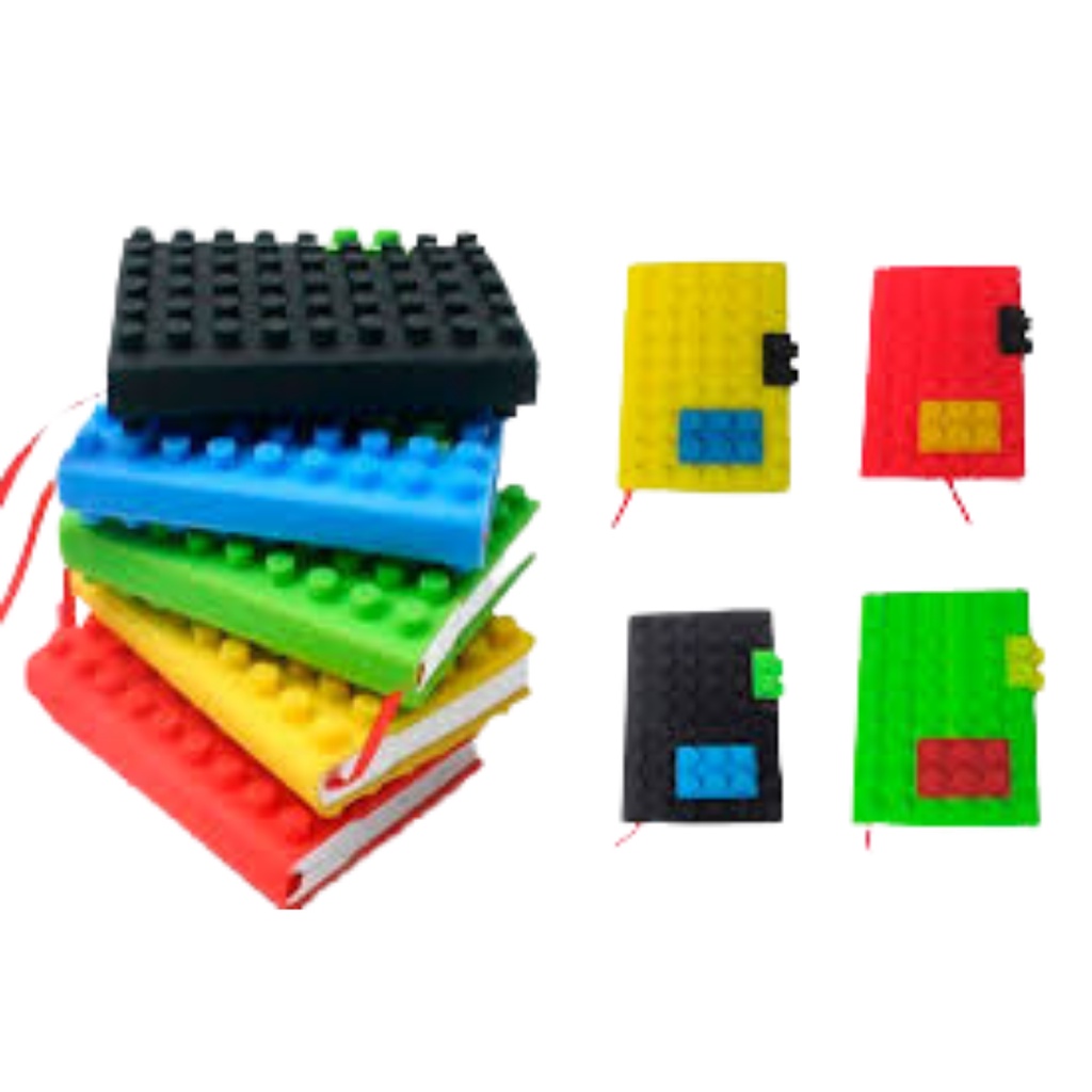 Carderno Bloco De Notas Agenda Capa Lego Silicone A6 em formato de Lego ...