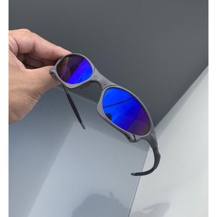 Óculos De Sol Juliet Metal Lente Azul