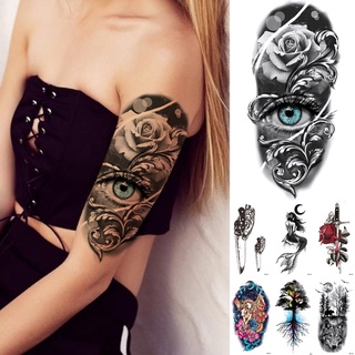 Tatuagem temporária de rosa negra – 30 peças para mulheres e homens” –  Corano Jóias