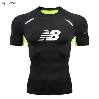 Homens Camisa fitness Treinamento Compressão Camisas Homem rashguard Ginástica Corrida jogging