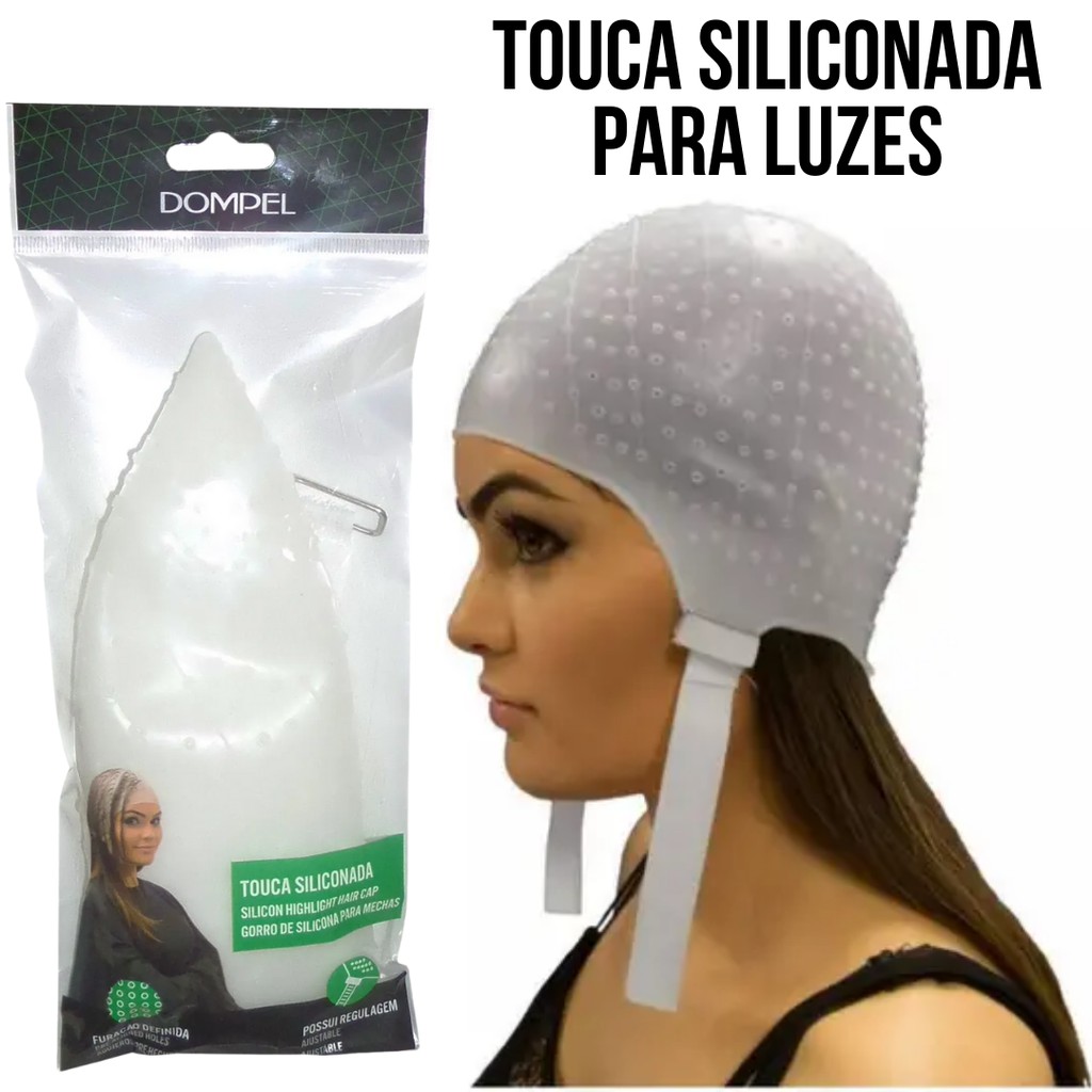 Touca De Silicone Para Luzes Mechas E Reflexo Cabelo Salão Profissional ...