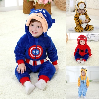 Macacão de Algodão Flanela Coelho Infantil Pijama Desenho Fantasia Animal