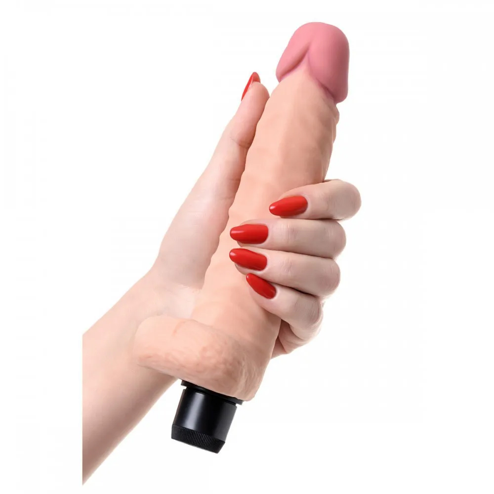 Pênis com vibrador realístico 18cm intensidade ajustável | Shopee Brasil