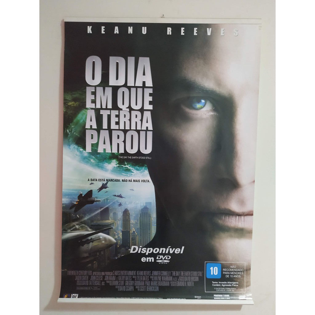 POSTER FILME O DIA EM QUE A TERRA PAROU (2008) Keanu Reeves- Tam 94 cm ...