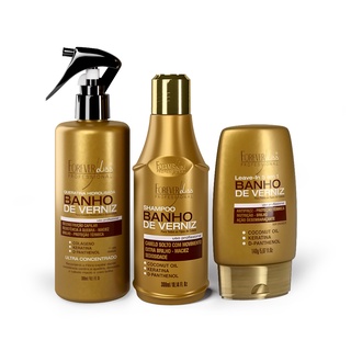 Kit Reconstrução De Brilho Banho De Verniz Forever Liss
