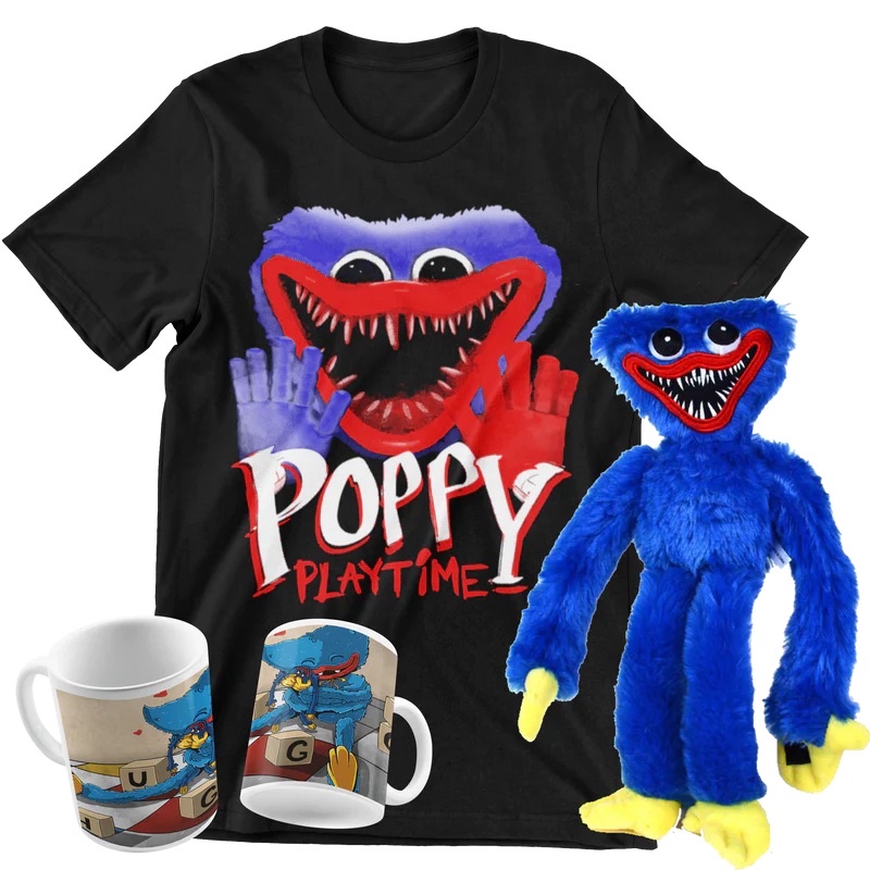 Macacão Poppy Playtime Huggy Wuggys Monstro, Fantasia de Halloween