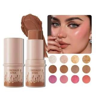 stick De Reparo De Sombras Multicoloridas Naturais , Corretivo De Luz Tridimensional blush multi-Funcional De Destaque