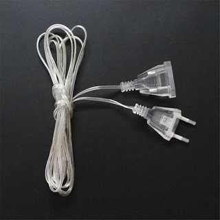 3 M/5 Plugue Do Cabo Transparente Led Light String Extensão/De Para O Feriado Em Casa Padrão Corda Luz Natal