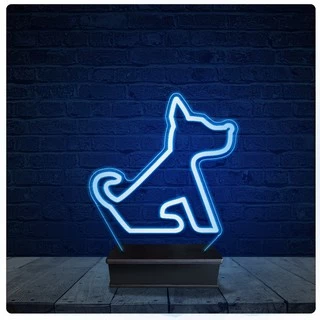 Luminária Led Acrilico Abajur - Cachorro dog Pet shop