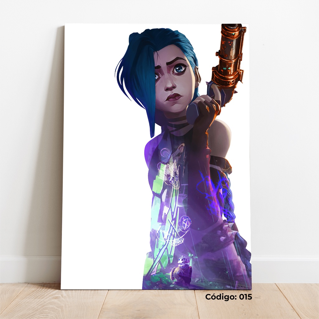 Jinx - Arcane (League of Legends) 015 - Quadro MDF 14x20 [A5