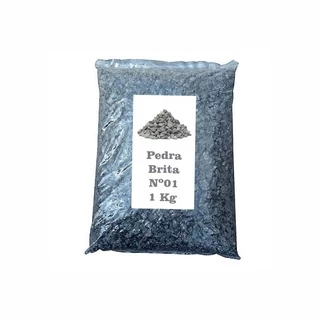Pedra Brita para Jardim n° 01 Cinza Pacote 1 Kg