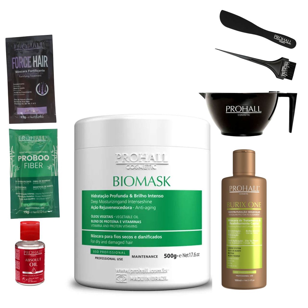 Progressiva Burix One 100 Ml + Biomask Prohall Mascara 500g | Shopee Brasil