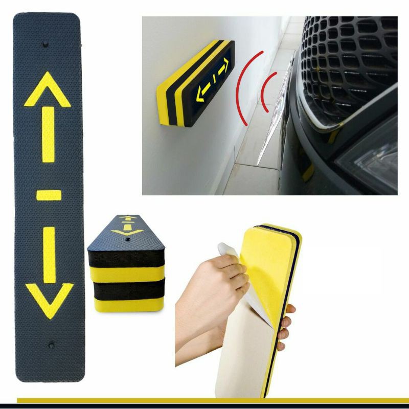 Kit 2 Protetores de Parachoque Garagem Estacionamento Parede 8cm