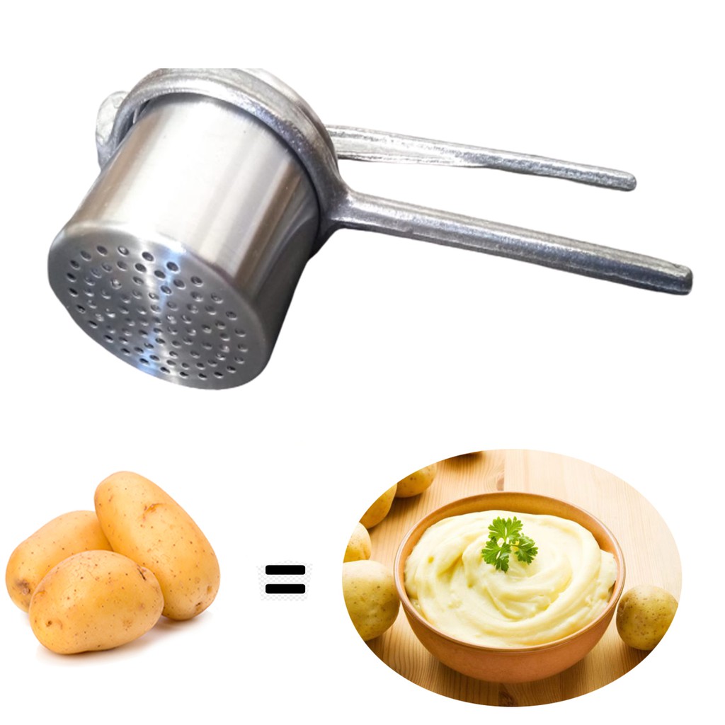Amassador de Batata Manual - Espremedor e Esmagador para fazer pure de batata - Espremedor de batata com Caneca Polida
