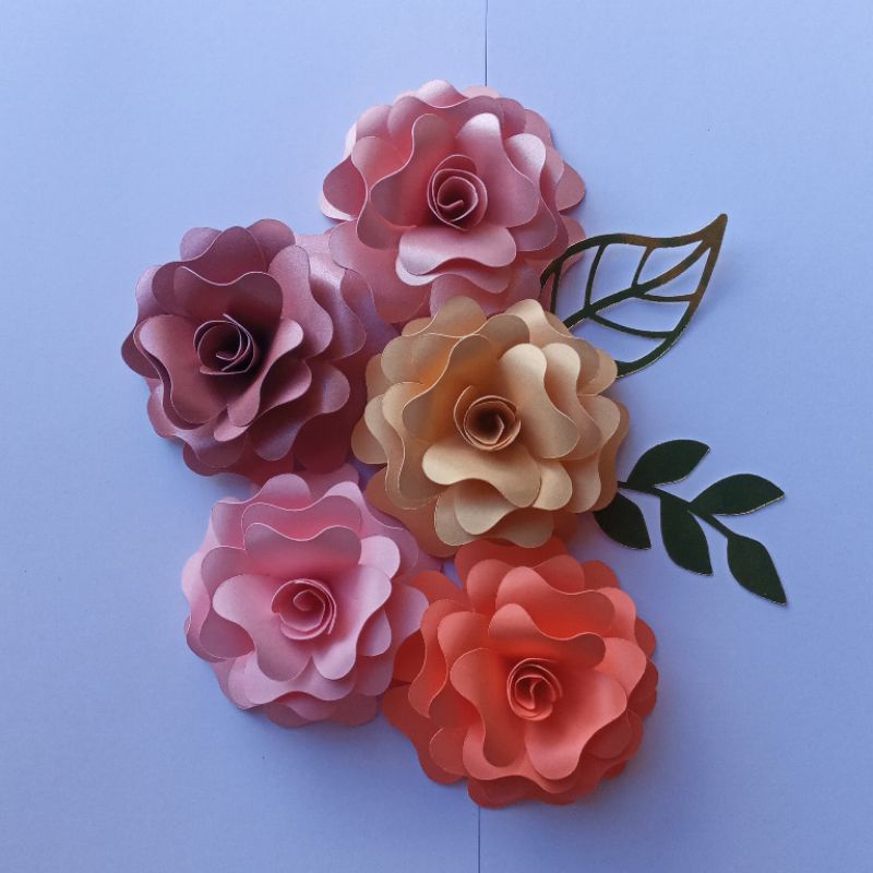 3 Flores De Papel Para Topo De Bolo Flores Decorativas Para Bolo