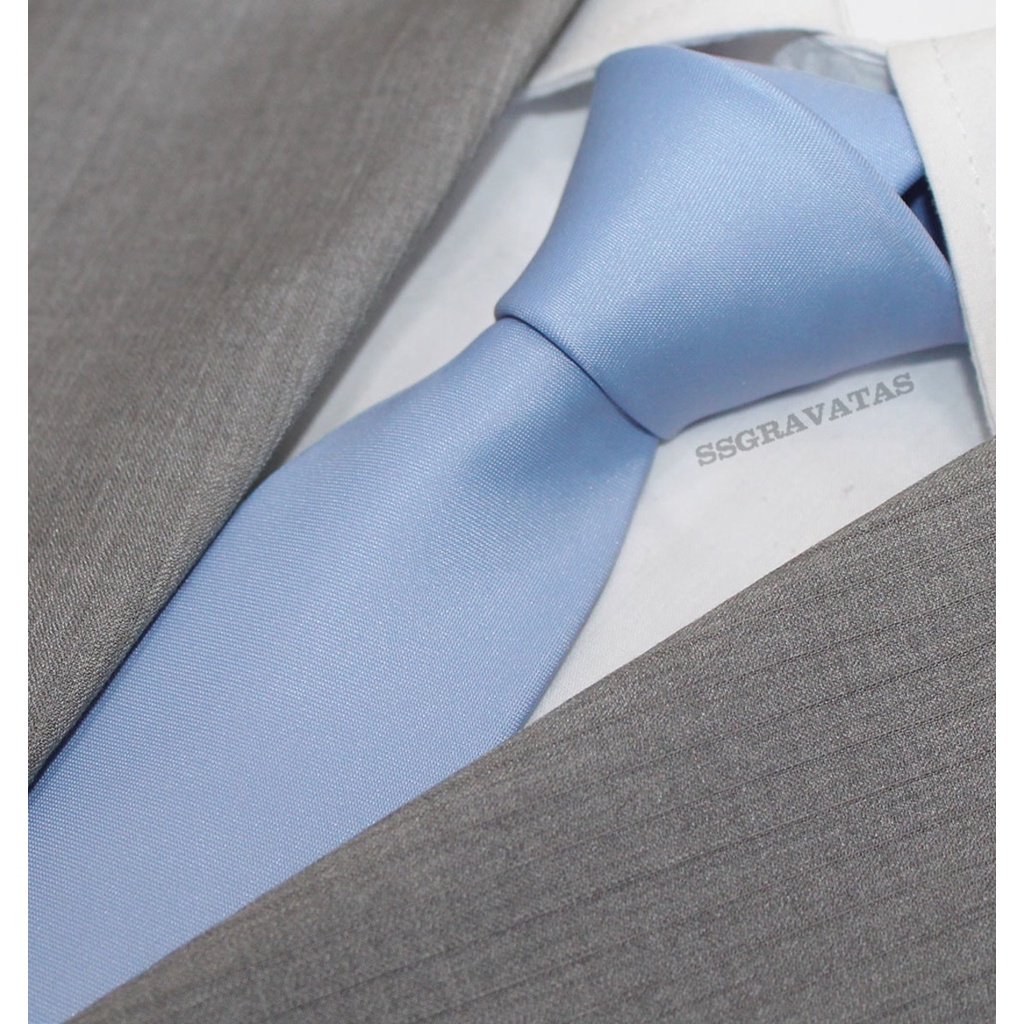 Gravata Azul Serenity Slim Ref GR377