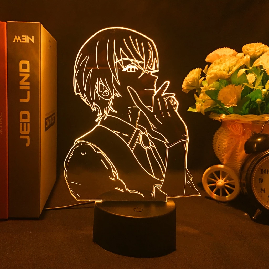 Anime Detective Conan Figura Furuya Rei Led Luz Noturna Para Quarto Infantil Único Baby 3d Modelo Manga De Mesa