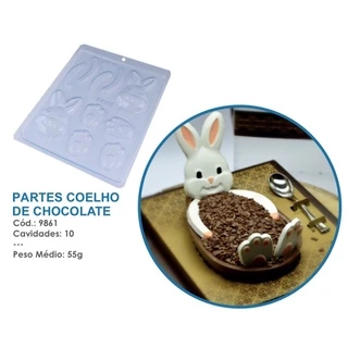 Forma BWB partes coelho ovo de pascoa aplique forma simples cod 9861