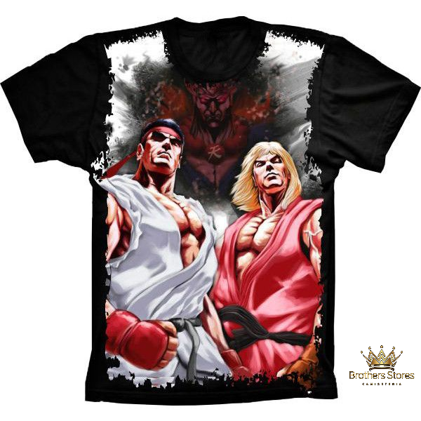 Camiseta Street Fighter Ken e Ryu S-132 | Shopee Brasil