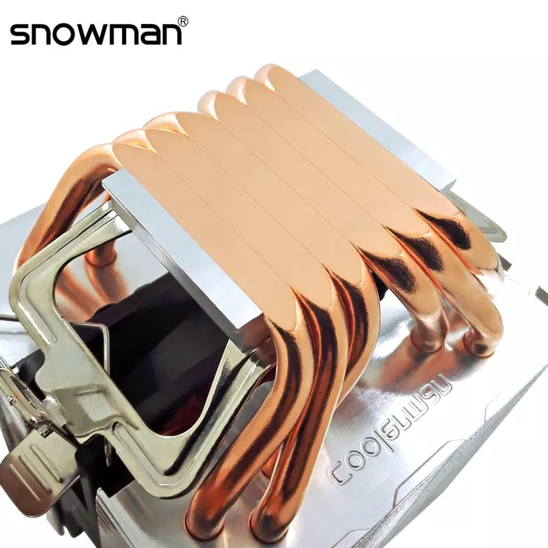 Cpu Cooler Snowman 2 Fans 90mm Led RGB Pwm 4 Pinos 2 Tubos Calor ...