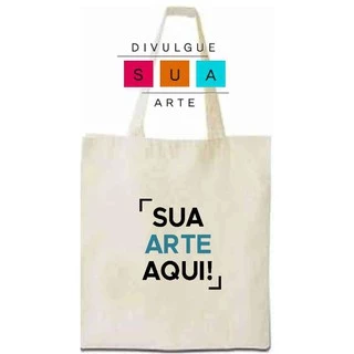 50 Ecobag - Sacola Ecológica - Bolsa de algodão Personalizada 30x40 com sua arte