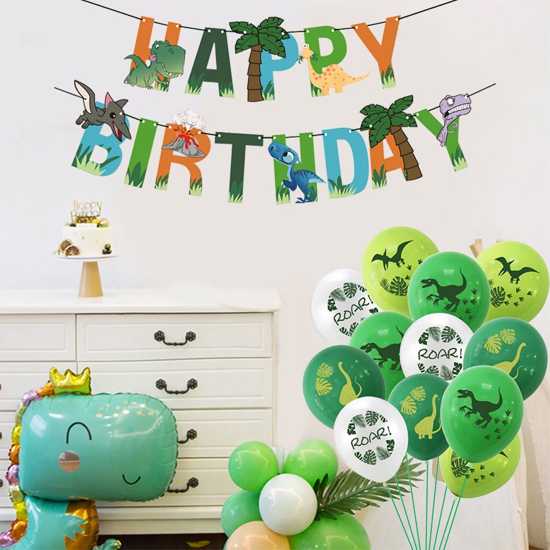 Decorlife dinossauro decorações de terceiros para o rapaz Aniversário,  Bonitinha Complete Pack inclui 3D balões de dinossauros, Pino a cauda no  jogo de dinossauros, Feliz Aniversário Banner, - China Decoração de Natal