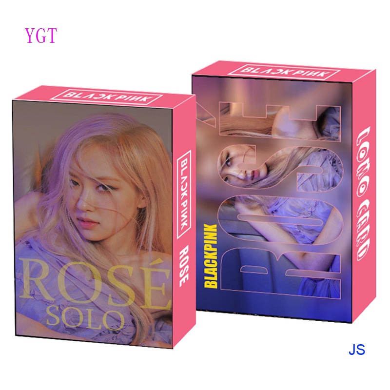 YGT Cartão Kpop Blackpink Rose On The Ground Photo Crystal Card Sticker