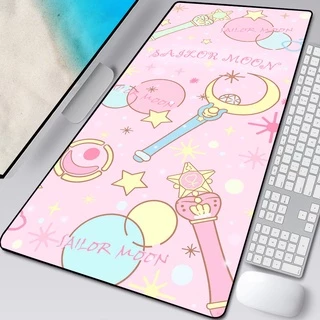 Rosa Sailor Moon Paisagem Mouse Pad Para Gaming Mousepad XL Grande Gamer Teclado PC Desk Mat Computador Tablet
