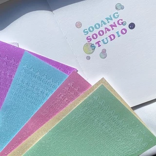 [SOOANG STUDIO] Sooangs 001 6mm Sherbet ABC stickers/peel off stickers