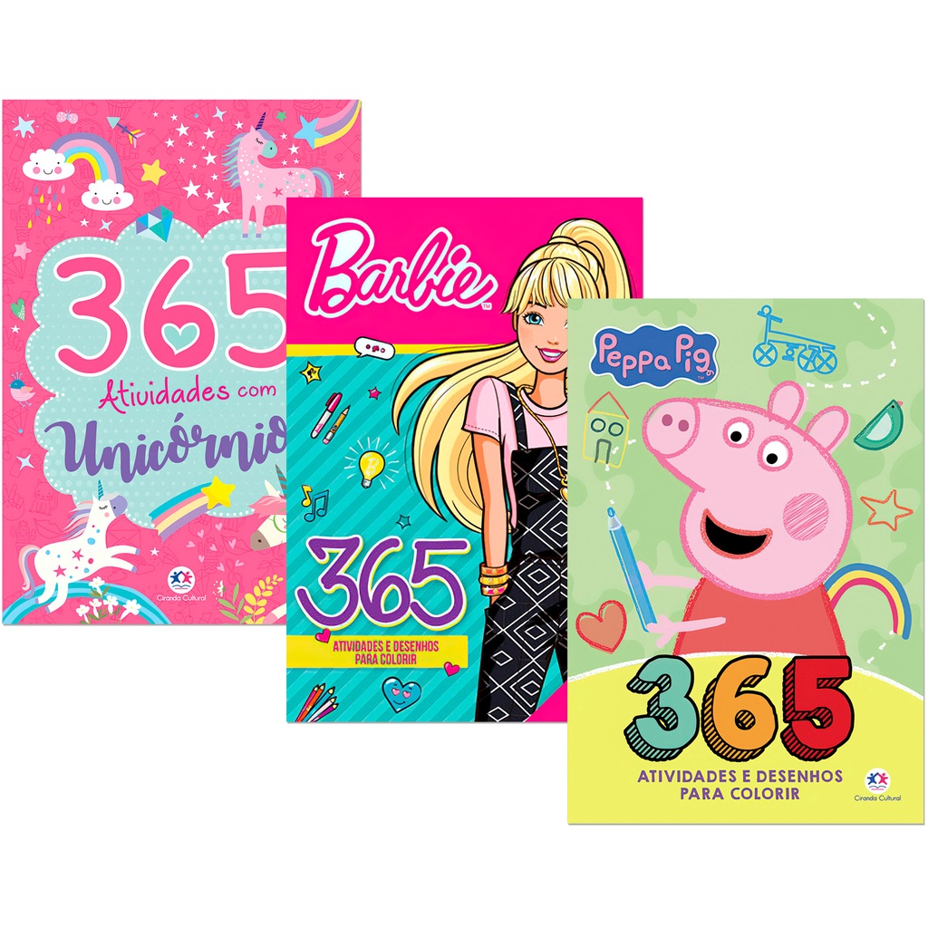 Kit 365 Atividades Galinha Pintadinha (Desenho) e Peppa Pig