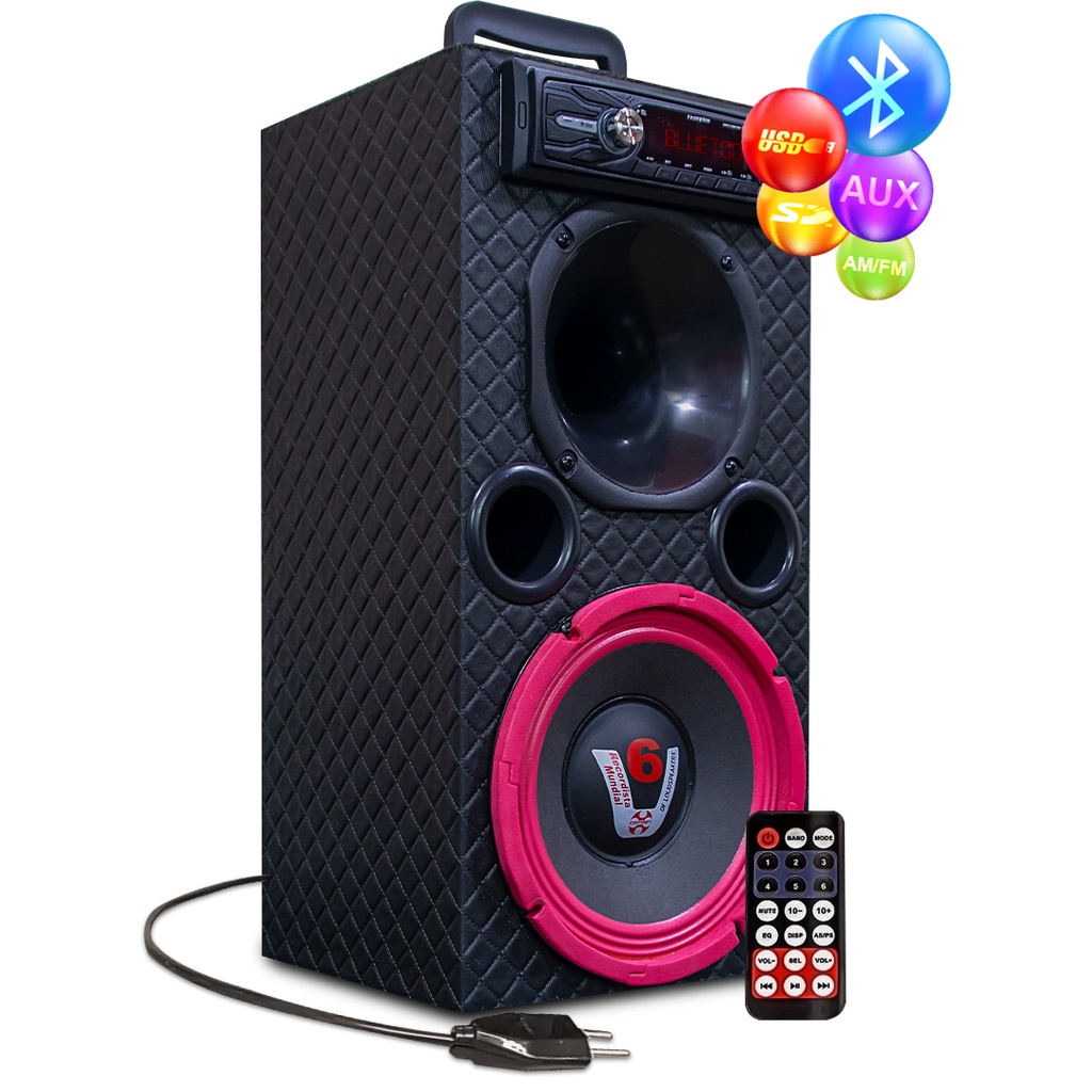 Caixa Trio Residencial Bob Ativa 440W Shutt Beats 12 + MP3 Bluetooth Bivolt  Módulo Varias Cores no Shoptime